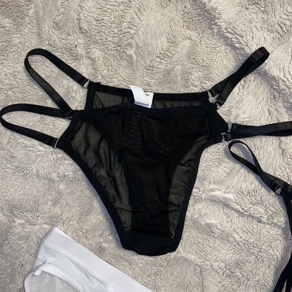3 Pack mesh panties (black, nude, white) brand new just too small! - Picture 2 of 4